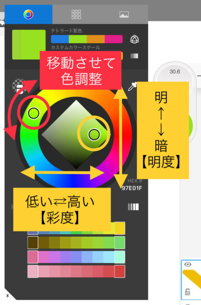 Sketchbookカラーハーモニー調整方法２
