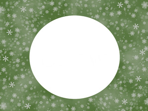 雪のフレーム　緑