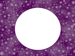 雪のフレーム　紫