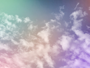 パステルカラーの空