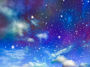 きらきら星と青い夜空