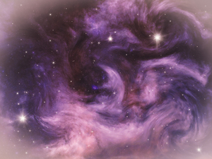 紫の雲と星