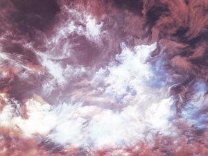 白い雲と赤い雲