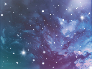 流れる雲と星の空