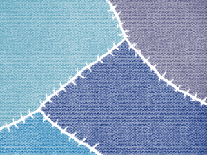 つぎはぎの布　デニム