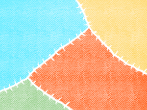 つぎはぎの布　カラフル