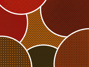 重なった柄 茶色