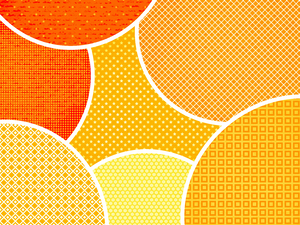 重なった柄 黄色