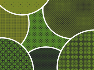 重なった柄 緑色