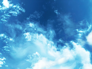 白い雲と混ざる青い風