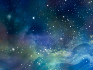 流れる星空
